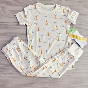 NWT Lighthouse Bamboo 2 piece pajamas Silkberry 12-18 Ocean